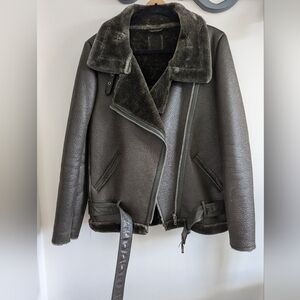 Women's Green Shearling Jacket